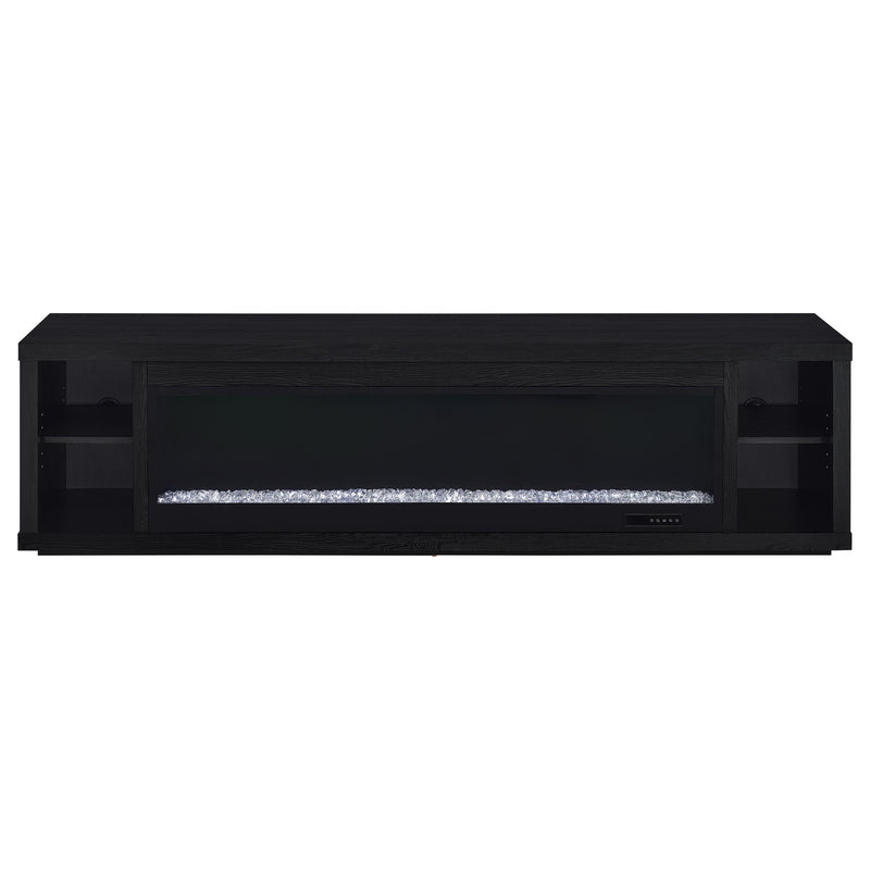 Deiter 79-inch TV Stand Fireplace Media Console Black - 722833