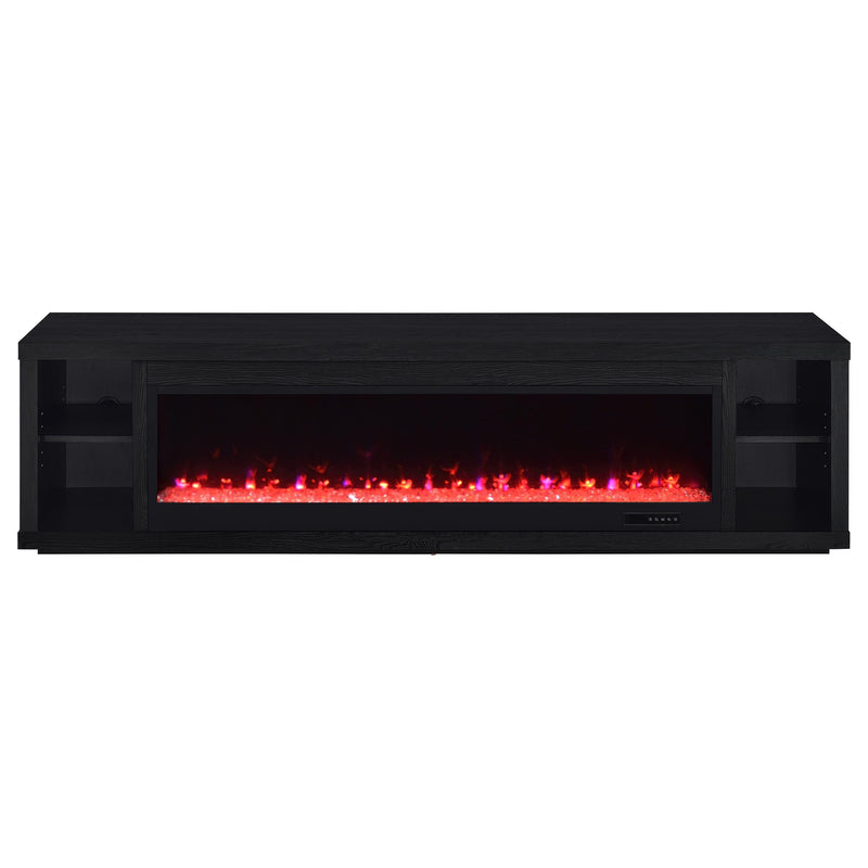 Deiter 79-inch TV Stand Fireplace Media Console Black - 722833