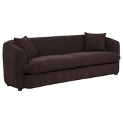 Delroy 2-Piece Stationary Sofa Set Aubergine Polyester Upholstery - 511261-S2