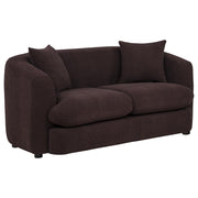 Delroy 2-Piece Stationary Sofa Set Aubergine Polyester Upholstery - 511261-S2