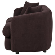 Delroy 2-Seat Stationary Loveseat Aubergine Polyester Upholstery - 511262