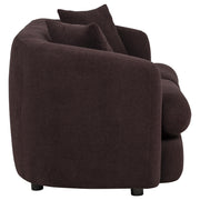 Delroy 2-Seat Stationary Loveseat Aubergine Polyester Upholstery - 511262