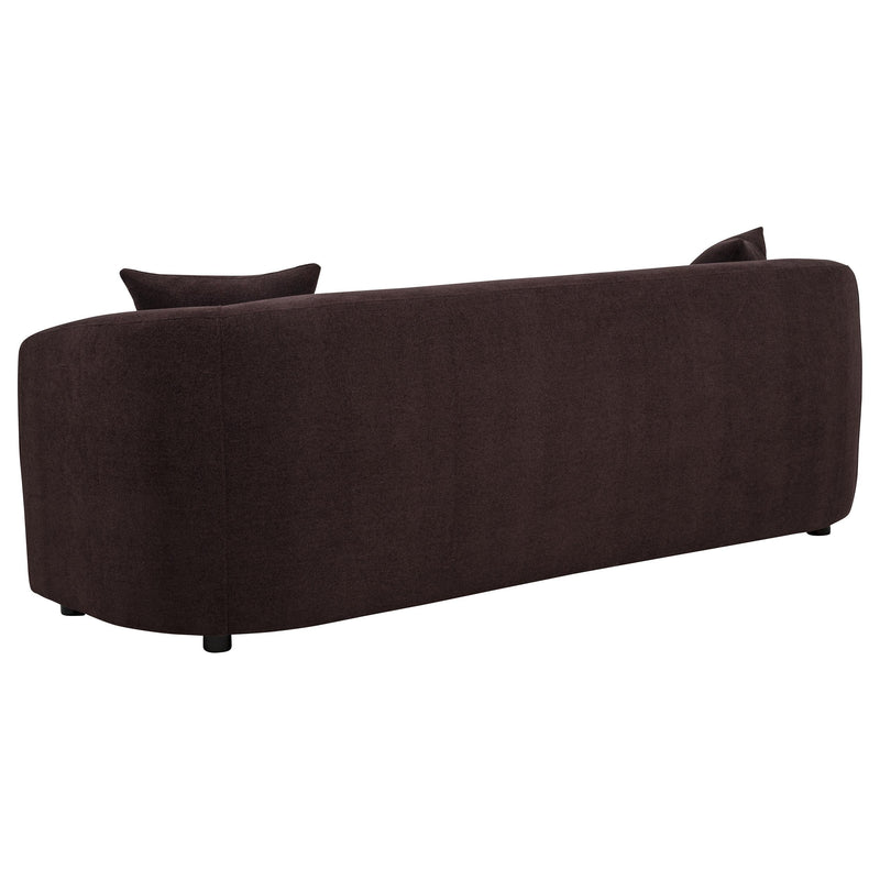 Delroy 3-Piece Stationary Sofa Set Aubergine Polyester Upholstery - 511261-S3