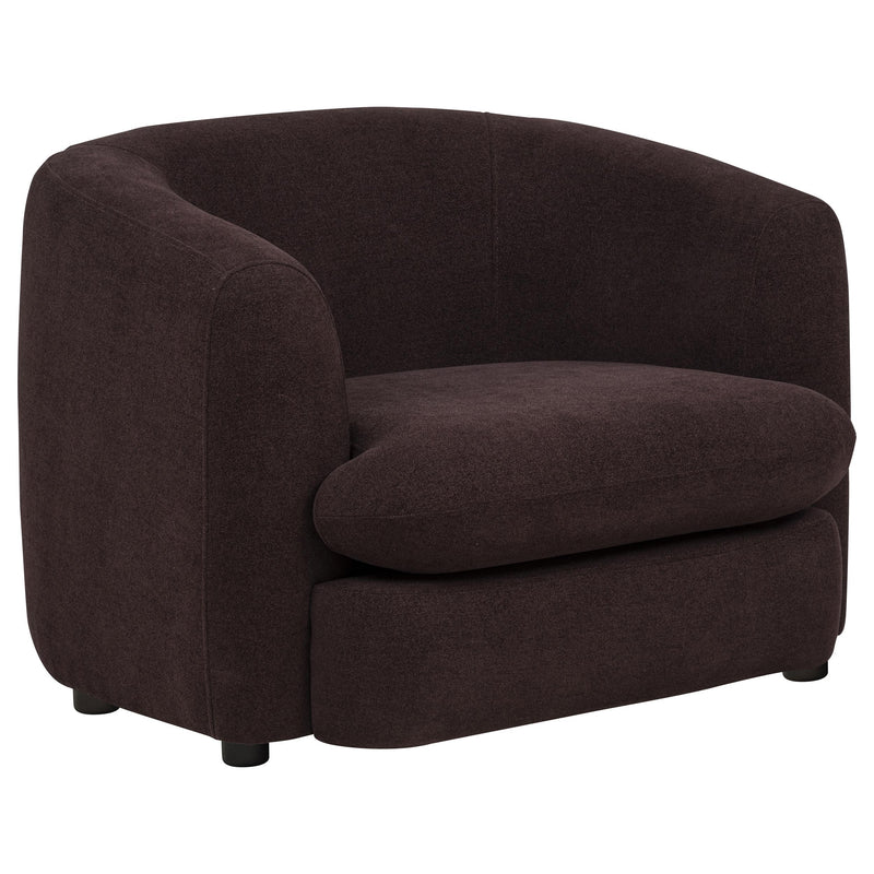 Delroy 3-Piece Stationary Sofa Set Aubergine Polyester Upholstery - 511261-S3