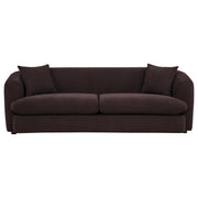 Delroy 3-Seat Stationary Sofa Aubergine Polyester Upholstery - 511261