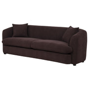 Delroy 3-Seat Stationary Sofa Aubergine Polyester Upholstery - 511261