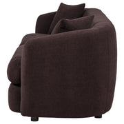 Delroy 3-Seat Stationary Sofa Aubergine Polyester Upholstery - 511261