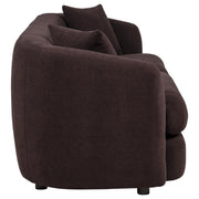 Delroy 3-Seat Stationary Sofa Aubergine Polyester Upholstery - 511261
