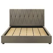 Delsea Upholstered Eastern King Platform Bed Light Brown - 315975KE