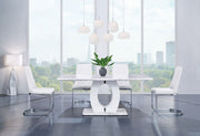 Deltona White Dining Room Set - Gate FurnitureDining Room Set