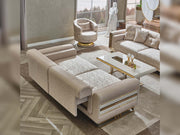 Delux 3-pieces (Sofa & Loveseat & Chair) Livingroom Set Cream in Cream - 101-DEL-DEL01-321