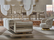 Delux 3-pieces (Sofa & Loveseat & Chair) Livingroom Set Cream in Cream - 101-DEL-DEL01-321