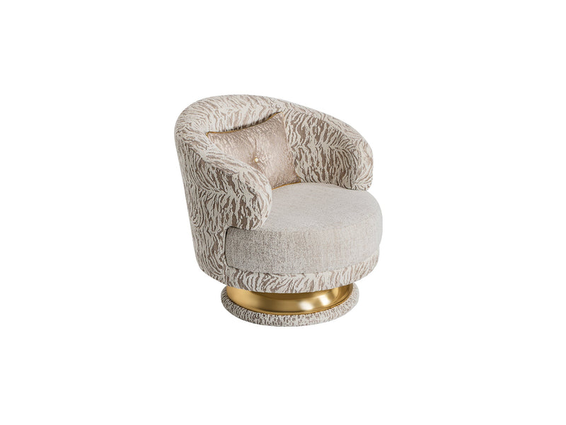 Delux 3-pieces (Sofa & Loveseat & Chair) Livingroom Set Cream in Cream - 101-DEL-DEL01-321