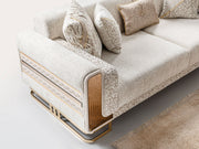 Delux 3-pieces (Sofa & Loveseat & Chair) Livingroom Set Cream in Cream - 101-DEL-DEL01-321