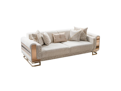 Delux Convertible Loveseat Cream in Cream - 101-DEL-DEL01-3