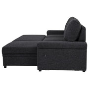 Demko Sleeper Sectional Sofa with Speaker and Storage Chaise Black - 500357