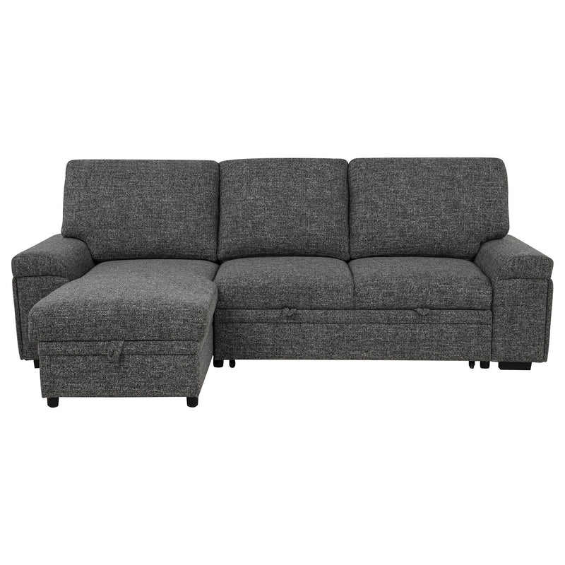 Demko Sleeper Sectional Sofa with Speaker and Storage Chaise Granite - 500355