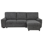 Demko Sleeper Sectional Sofa with Speaker and Storage Chaise Granite - 500355