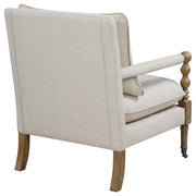 Dempsy Upholstered Accent Chair with Casters Beige - 903058