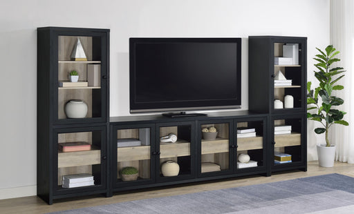 Denison 3-piece Entertainment Center 79-inch TV Stand Black - 720223-SET