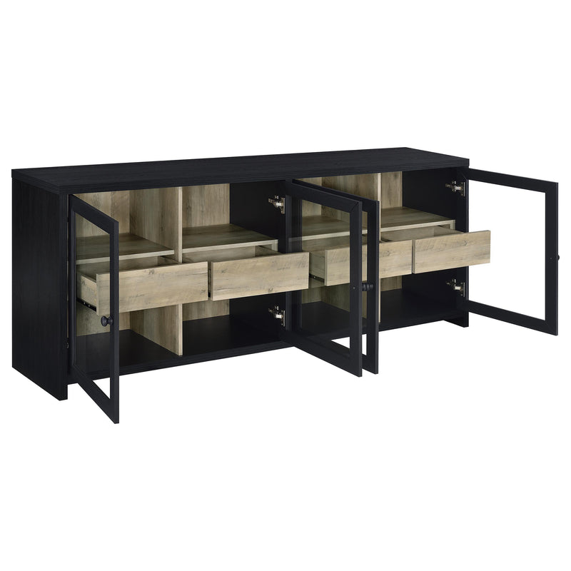 Denison 3-piece Entertainment Center 79-inch TV Stand Black - 720223-SET