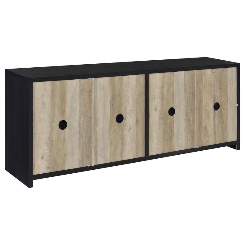 Denison 3-piece Entertainment Center 79-inch TV Stand Black - 720223-SET