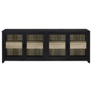 Denison 79-inch 4-door TV Stand Media Console Black - 720223