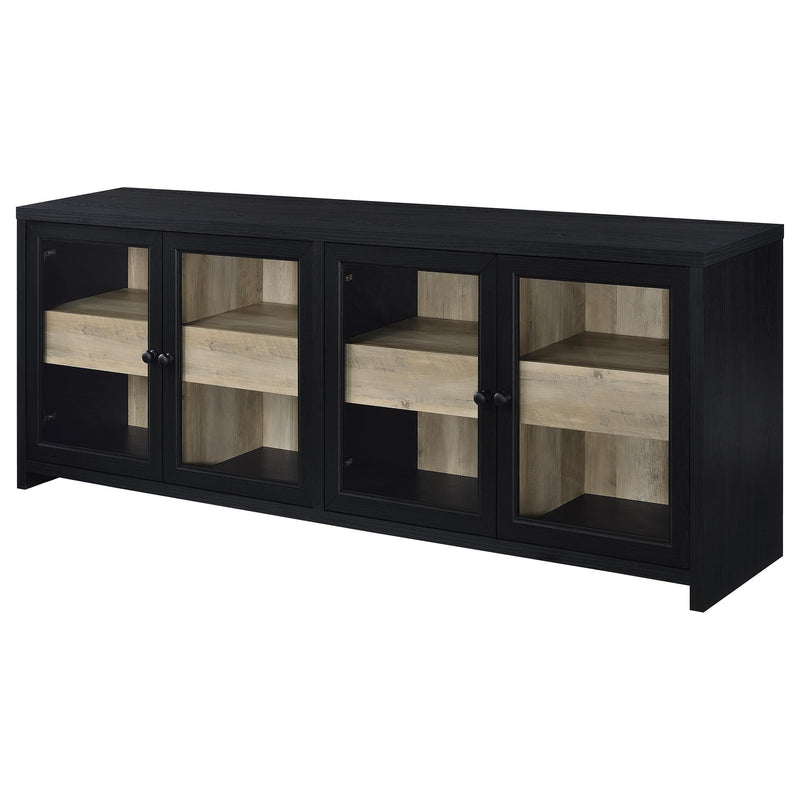 Denison 79-inch 4-door TV Stand Media Console Black - 720223
