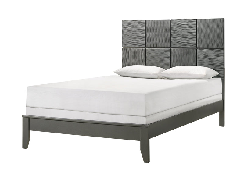 Denker Gunmetal Full Panel Bed - Gate FurnitureFull Bed