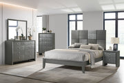 Denker Gunmetal King Panel Bed - Gate FurnitureKing Bed