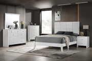 Denker White King Panel Bed - Gate FurnitureKing Bed