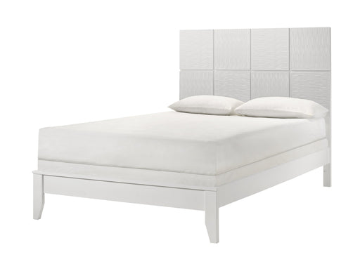 Denker White King Panel Bed - Gate FurnitureKing Bed