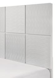 Denker White Queen Panel Bed - Gate FurnitureQueen Bed