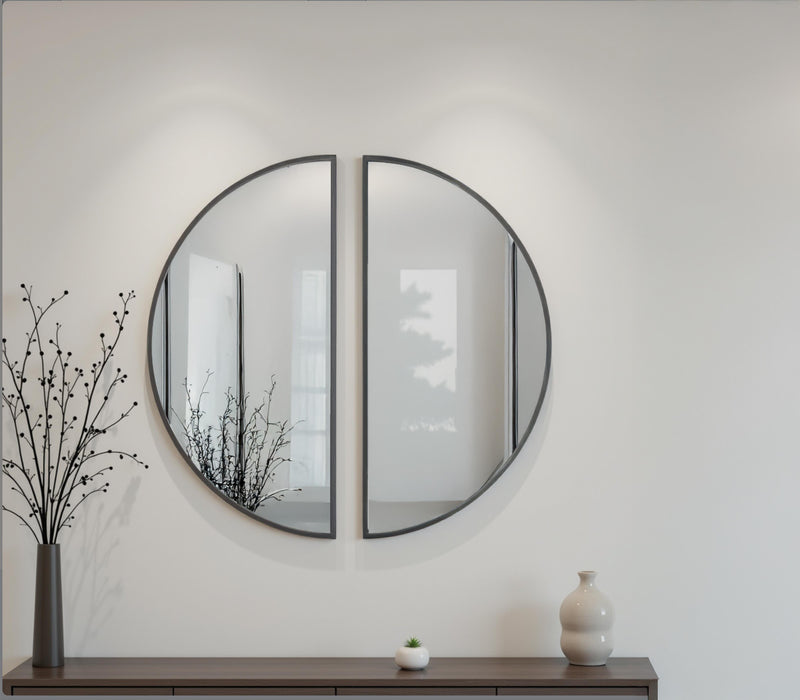 Denlow 2-Piece Wall Mirror in Black - PKG022071
