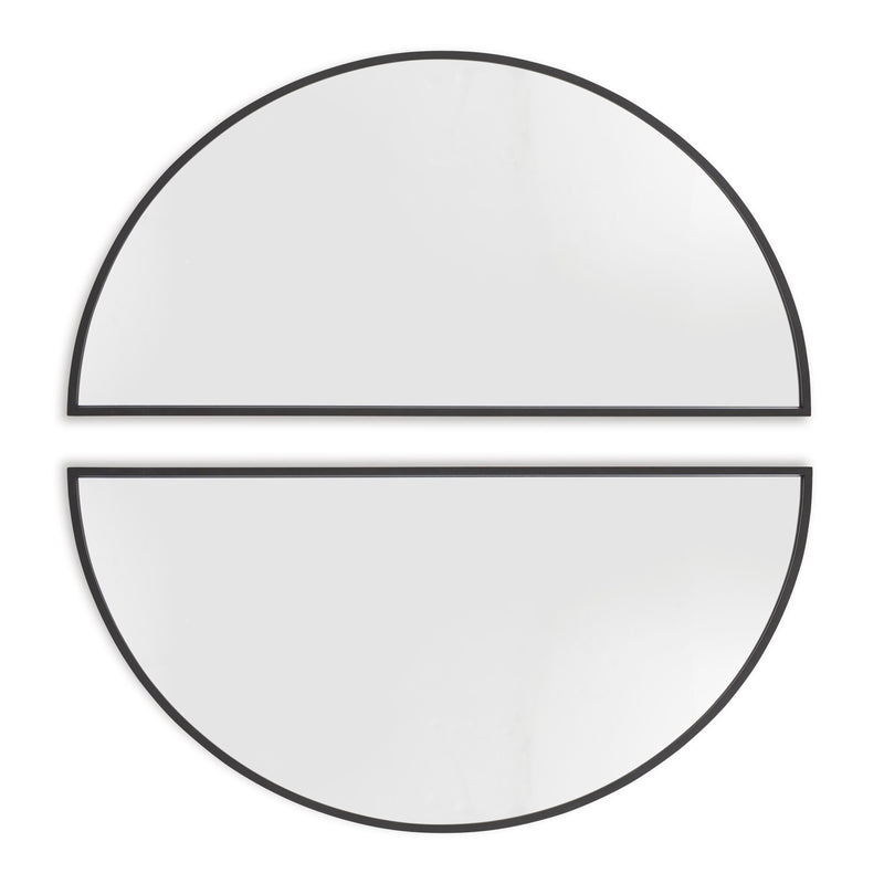 Denlow 2-Piece Wall Mirror in Black - PKG022071