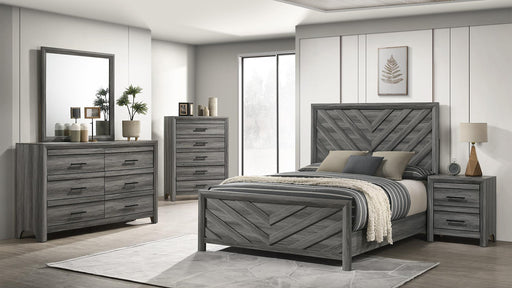Denver Full 4 PC Bedroom Set in Gray - Denver Full 4 PC Bedroom Set in Gray
