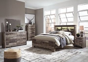 Derekson Full Panel Bed with Dresser in Multi Gray - PKG003301