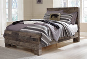 Derekson Full Panel Bed with Mirrored Dresser in Multi Gray - PKG003369