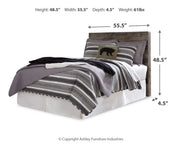 Derekson Full Panel Headboard Bed with Mirrored Dresser and Chest in Multi Gray - PKG003452