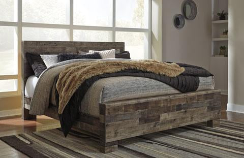 Derekson Gray King Panel Bed | B200 - Gate Furniture