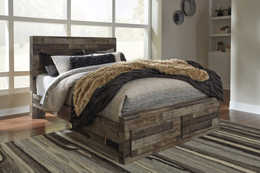 Derekson Gray Queen Footboard Storage Platform Bed | B200 - Gate FurnitureQueen Bed