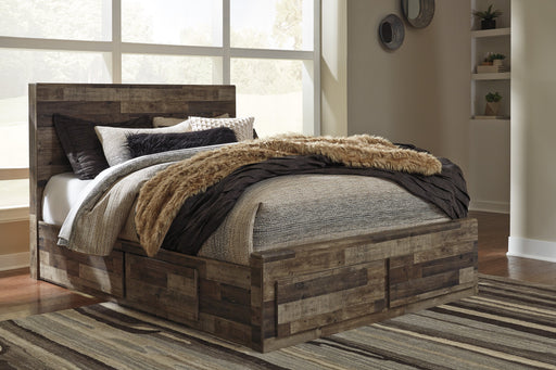 Derekson Gray Queen Storage Platform Bed | B200 - Gate FurnitureQueen Bed