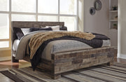 Derekson King Panel Bed with Dresser in Multi Gray - PKG003276