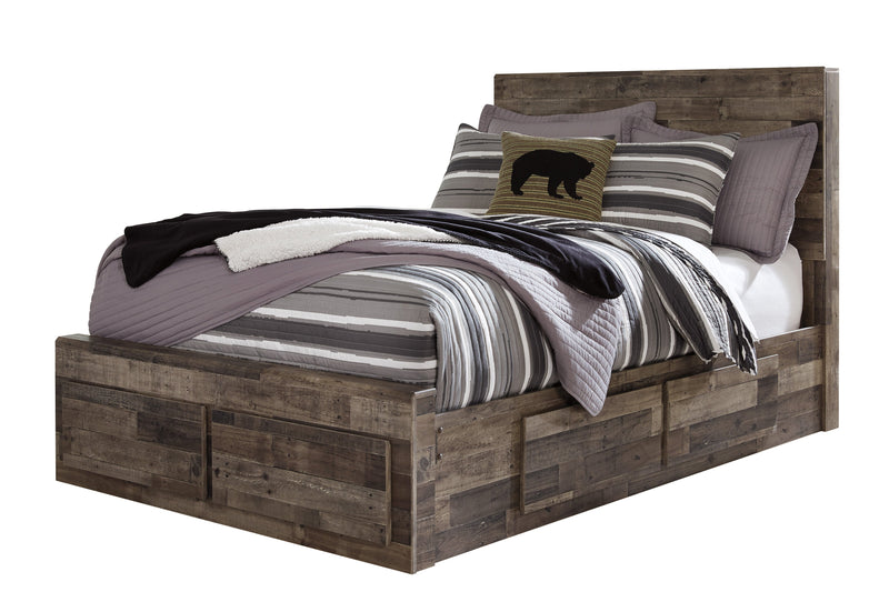 Derekson Multi Gray Double Side/Footboard Storage Platform Youth Bedroom Set - Gate FurnitureYouth Bedroom Set