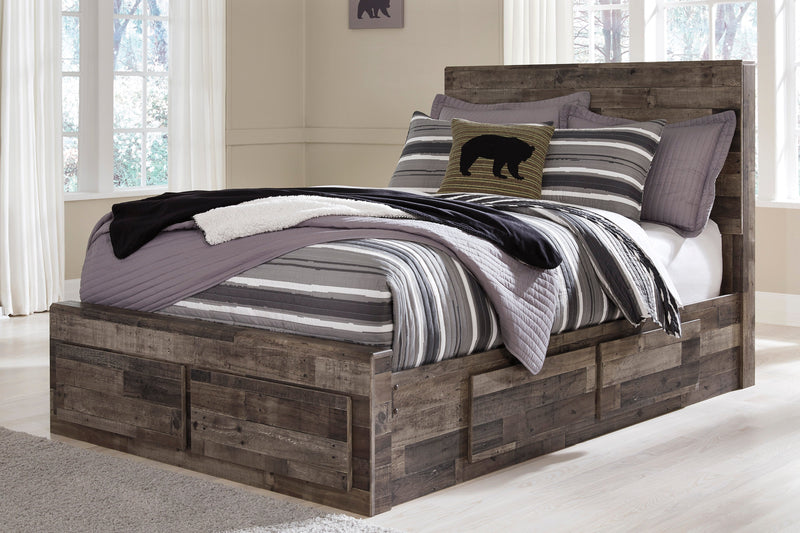 Derekson Multi Gray Double Side/Footboard Storage Platform Youth Bedroom Set - Gate FurnitureYouth Bedroom Set