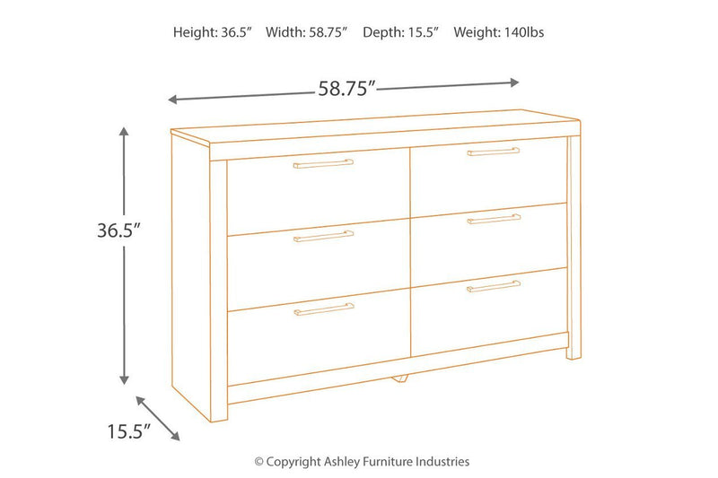 Derekson Multi Gray Dresser - Gate FurnitureDresser