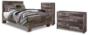 Derekson Multi Gray Full Panel Bed, Dresser and Chest - B200B77