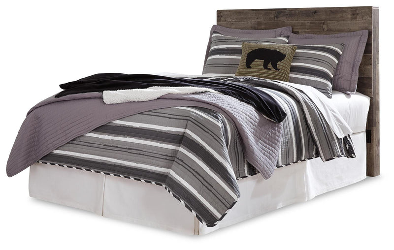 Derekson Multi Gray Full Panel Headboard, Chest and Nightstand - B200B60