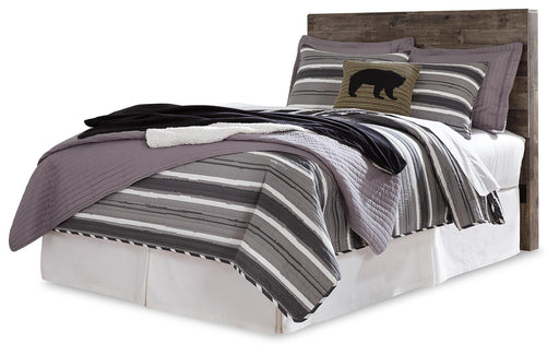 Derekson Multi Gray Full Panel Headboard, Chest and Nightstand - B200B60
