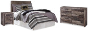 Derekson Multi Gray Full Panel Headboard, Dresser and Nightstand - B200B57